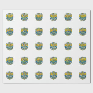 Sweden Soccer 2026 Soccer Bold Country Typography Wrapping Paper