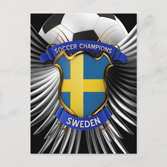 Sweden Soccer Champions Postcard (Front)