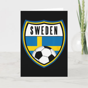 Sweden Soccer Jersey Swedish Flag Card