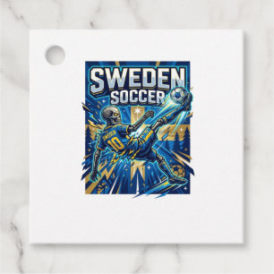 Sweden Soccer Skeleton Striker Nations Poster Styl Favour Tags