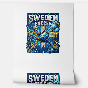 Sweden Soccer Skeleton Striker Nations Poster Styl Wallpaper