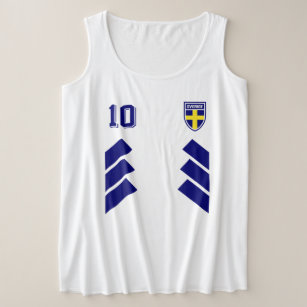 Sweden Soccer Swedish Football Retro 10 Jersey Plus Size Tank Top
