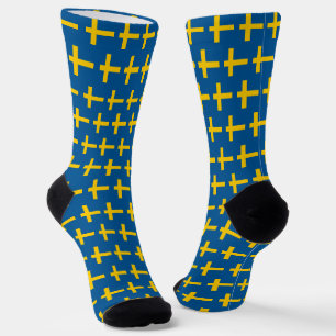Sweden Socks, patriotic Swedish Flag fashion Socks