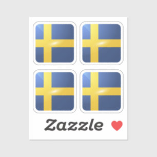 Sweden square glossy flag