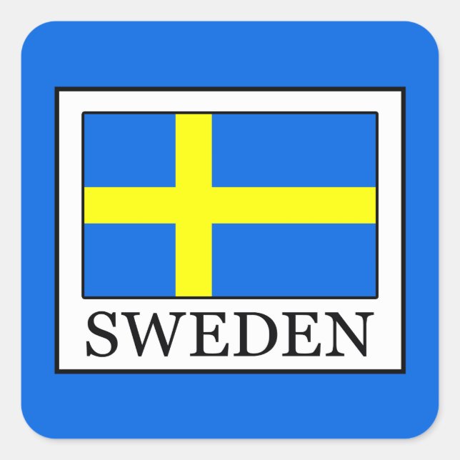 Sweden Square Sticker (Front)
