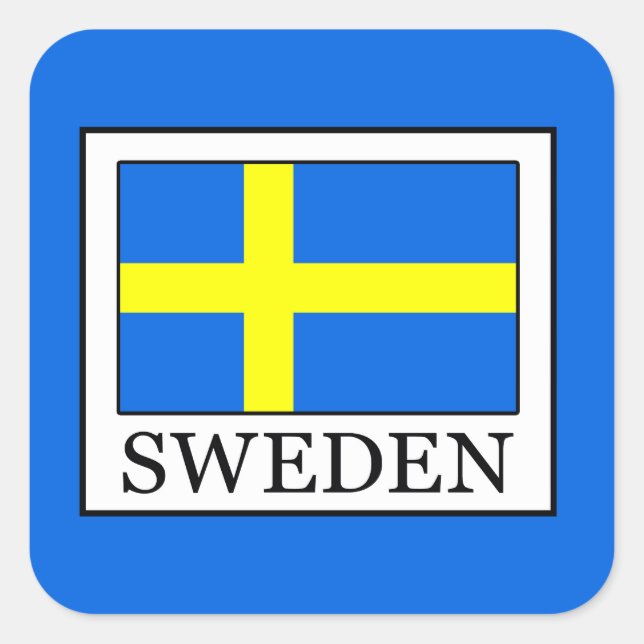 Sweden Square Sticker (Front)