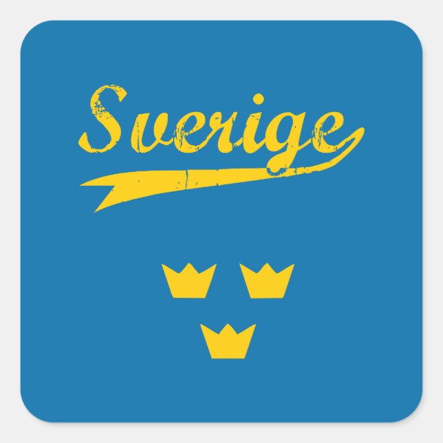 Sweden Square Sticker (Front)