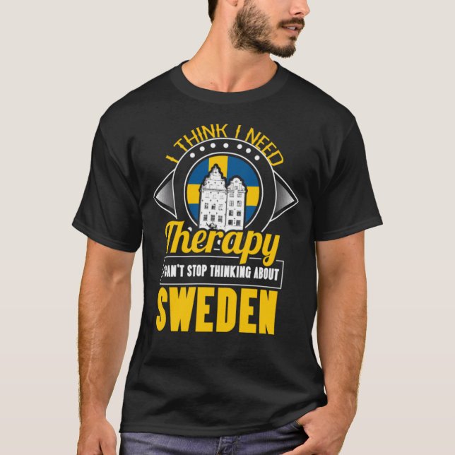 Sweden Stockholm Europe Therapy T-Shirt (Front)