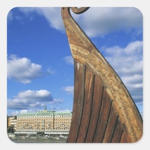 Sweden, Stockholm, harbour, from Gamla Stan, Square Sticker