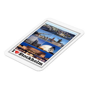 Sweden - Stockholm - I Love - Magnet
