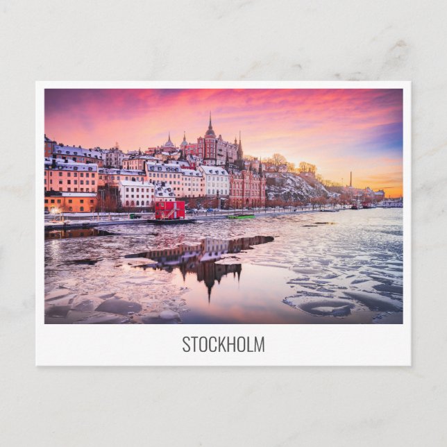 Sweden, Stockholm travel postcard (Front)