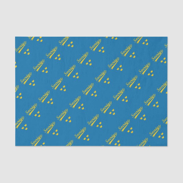 Sweden, Sverige, 3 crowns Tissue Paper (Front)