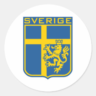 Sweden Sverige Classic Round Sticker