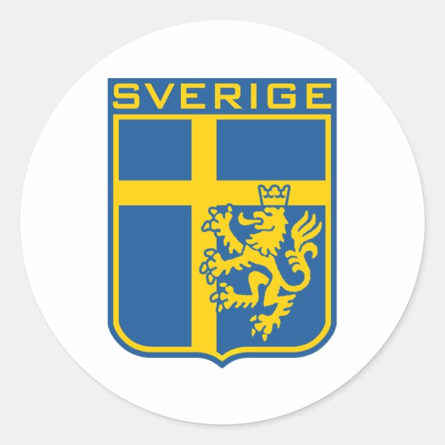 Sweden Sverige Classic Round Sticker (Front)