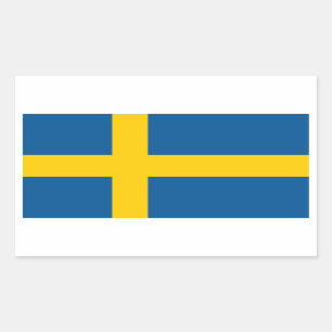 Sweden/Swede/Swedish Flag Rectangular Sticker