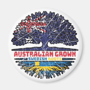 Sweden Swedish Australian Australia Tree Roots Magnet