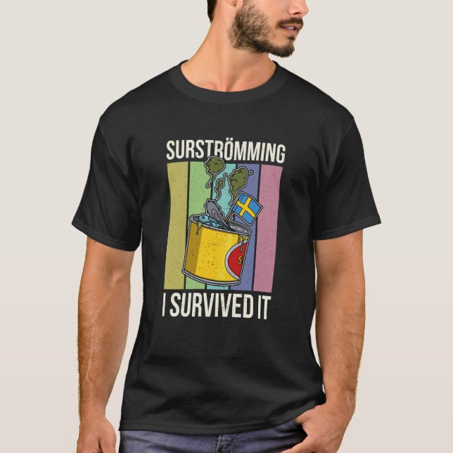 Sweden Swedish fish specialty Surstromming puke fi T-Shirt (Front)