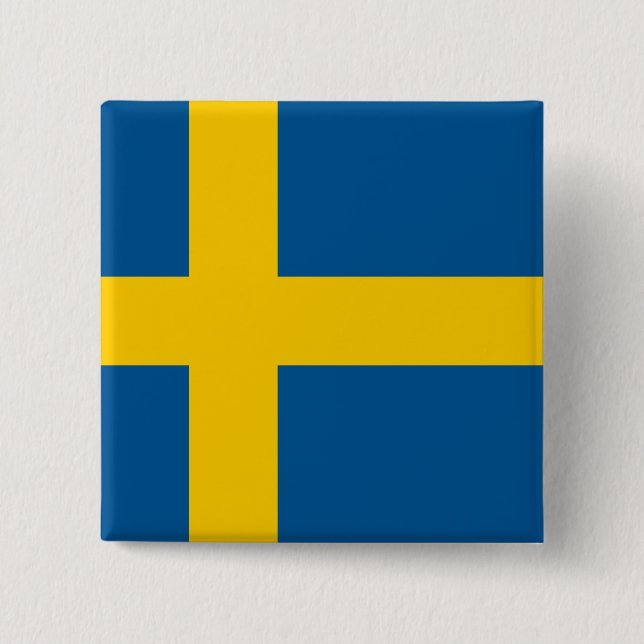 Sweden (Swedish flag) 15 Cm Square Badge (Front)