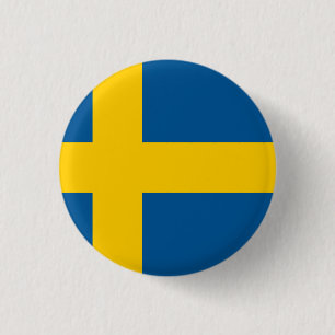Sweden (Swedish) Flag 3 Cm Round Badge
