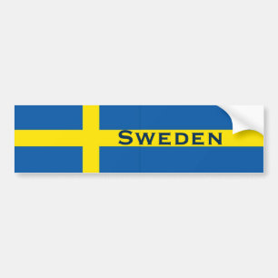 Sweden Swedish Flag Bumper Sticker