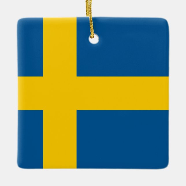 Sweden (Swedish) Flag  Ceramic Ornament (Front)
