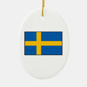 Sweden - Swedish Flag Ceramic Tree Decoration