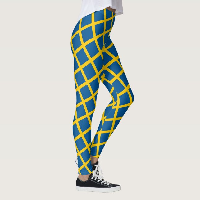 Sweden & Swedish Flag fashion, travel/sport fan Leggings (Right)
