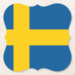 Sweden (Swedish) Flag Paper Coaster