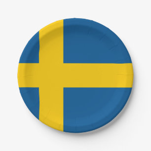 Sweden (Swedish) Flag Paper Plate