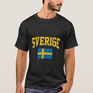 Sweden Swedish Flag Soccer Sverige Fan T-Shirt