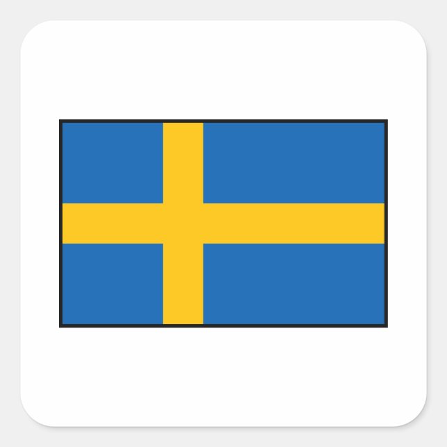 Sweden - Swedish Flag Square Sticker (Front)