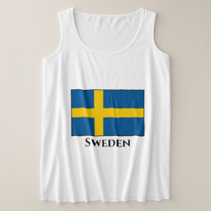Sweden (Swedish) Flag Plus Size Tank Top