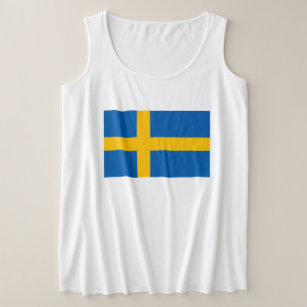 Sweden - Swedish National Flag Plus Size Tank Top