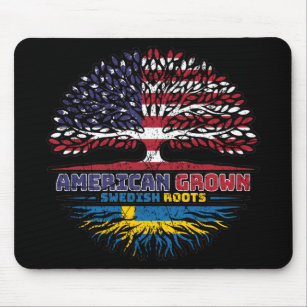 Sweden Swedish US American USA United States Tree Mouse Mat