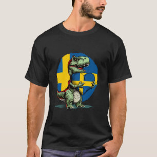 Sweden T Rex Dino Sverige Swedish Roots Swedish Pr T-Shirt