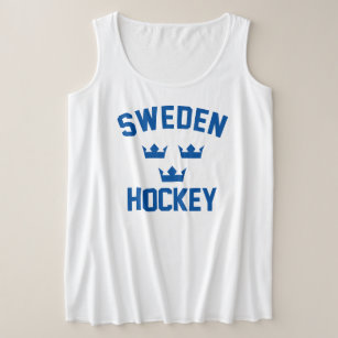 sweden team hockey plus size tank top