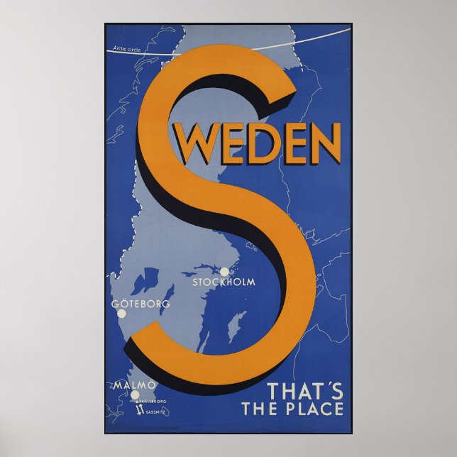 Sweden That's The Place Poster (Front)