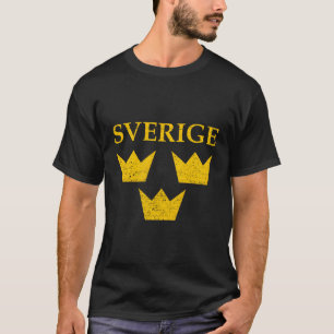 Sweden Three Crowns Sverige Tre Kronor T-Shirt