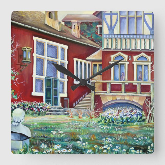 Sweden, Traditional Landscape Square Wall Clock (Front)