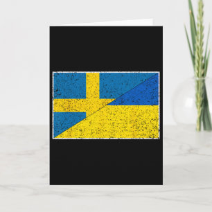 Sweden Ukraine Flag Swedish Ukrainian Nationality Card
