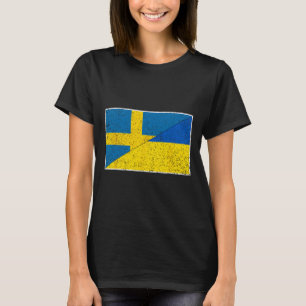 Sweden Ukraine Flag Swedish Ukrainian Nationality T-Shirt