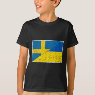 Sweden Ukraine Flag Swedish Ukrainian Nationality  T-Shirt
