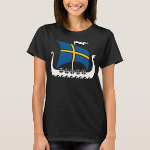 Sweden Viking Ship Valhalla Swedish Viking Ship T-Shirt