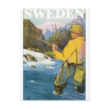 Sweden Vintage Travel Poster