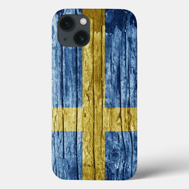 Sweden wood flag Case-Mate iPhone case (Back)