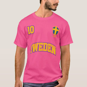 Swedeneam No 10 Sports Swedish Flag Soccer family T-Shirt