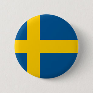 Sweden's Flag 6 Cm Round Badge