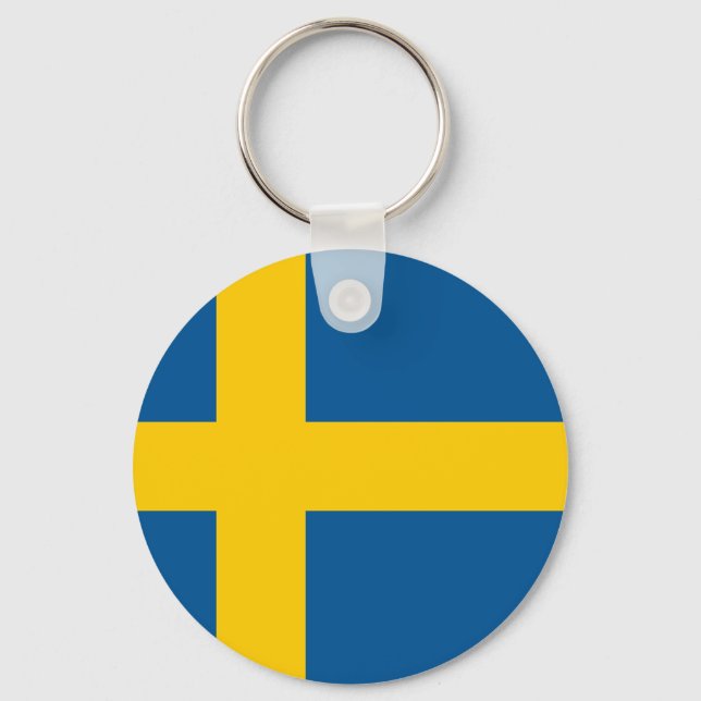 Sweden's flag key ring (Front)