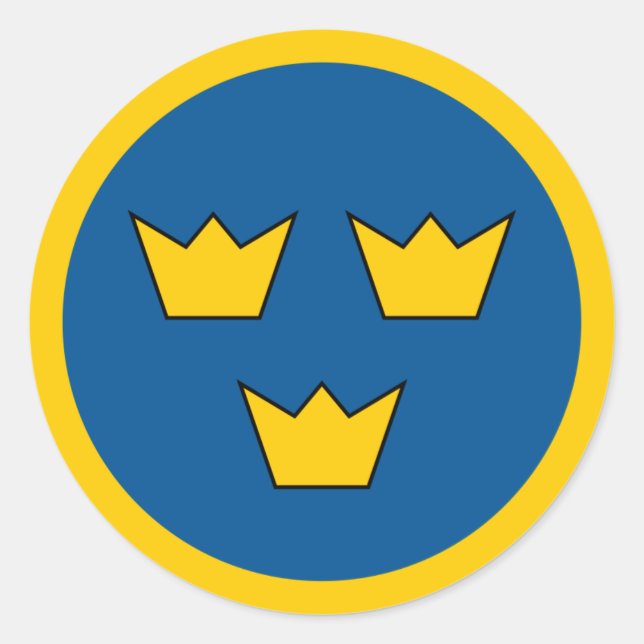 Swedish Air Force Roundel Sticker (Front)