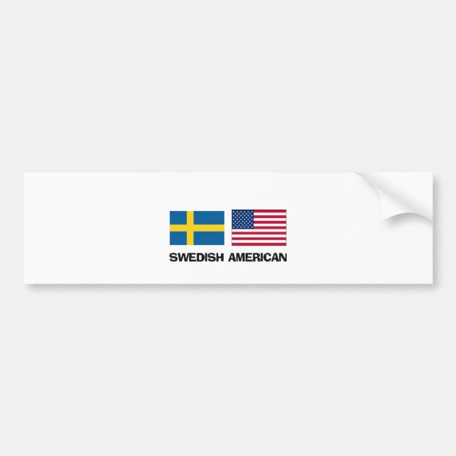 Swedish American Bumper Sticker (Front)